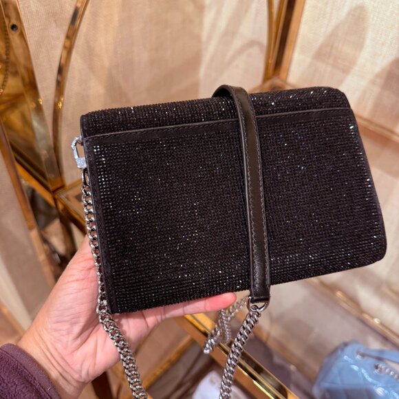Tory Burch Emerson Chain Wallet 170159 Black $475 - Picture 4 of 8
